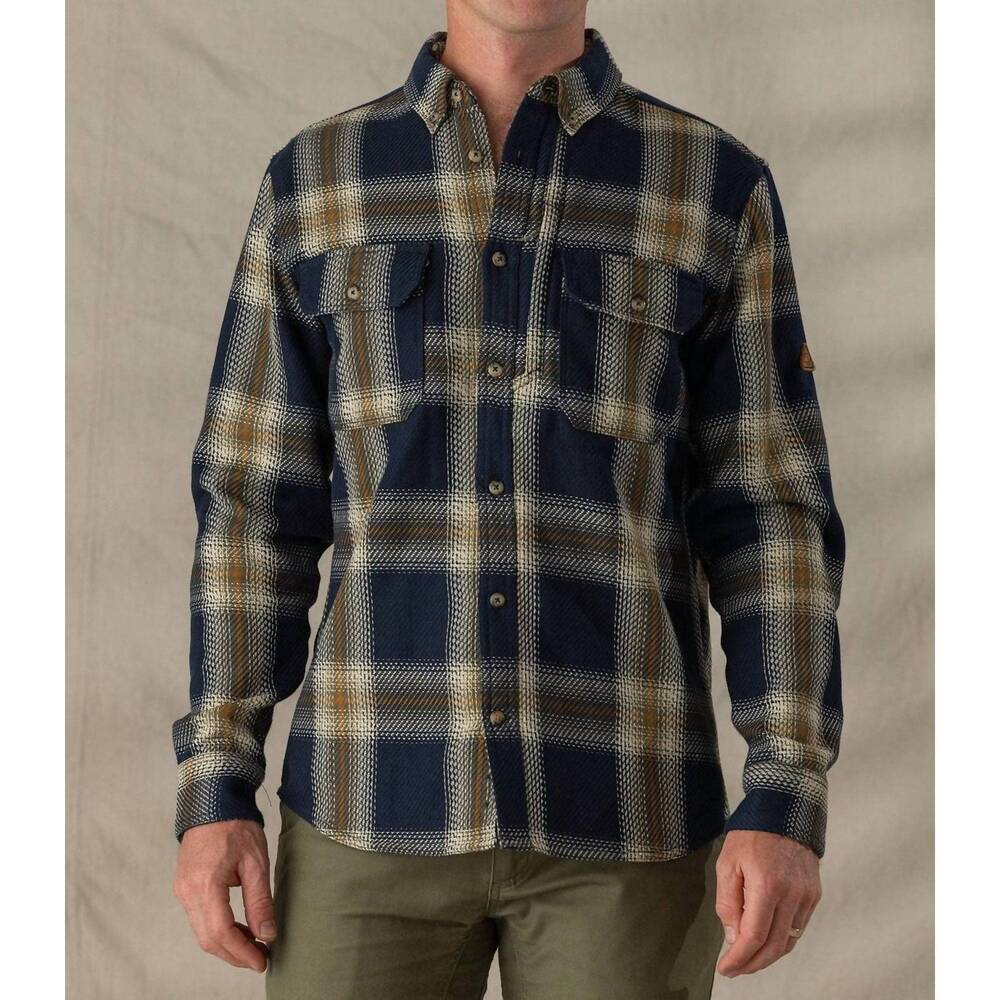 NEW LIVSN benchmark field flannel shirt in tributary plaid